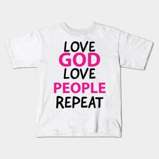 God Love People Awesome Christians Kids T-Shirt